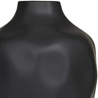 CosmoLiving by Cosmopolitan Black Ceramic Faceted Vase 9" x 9" x 14"