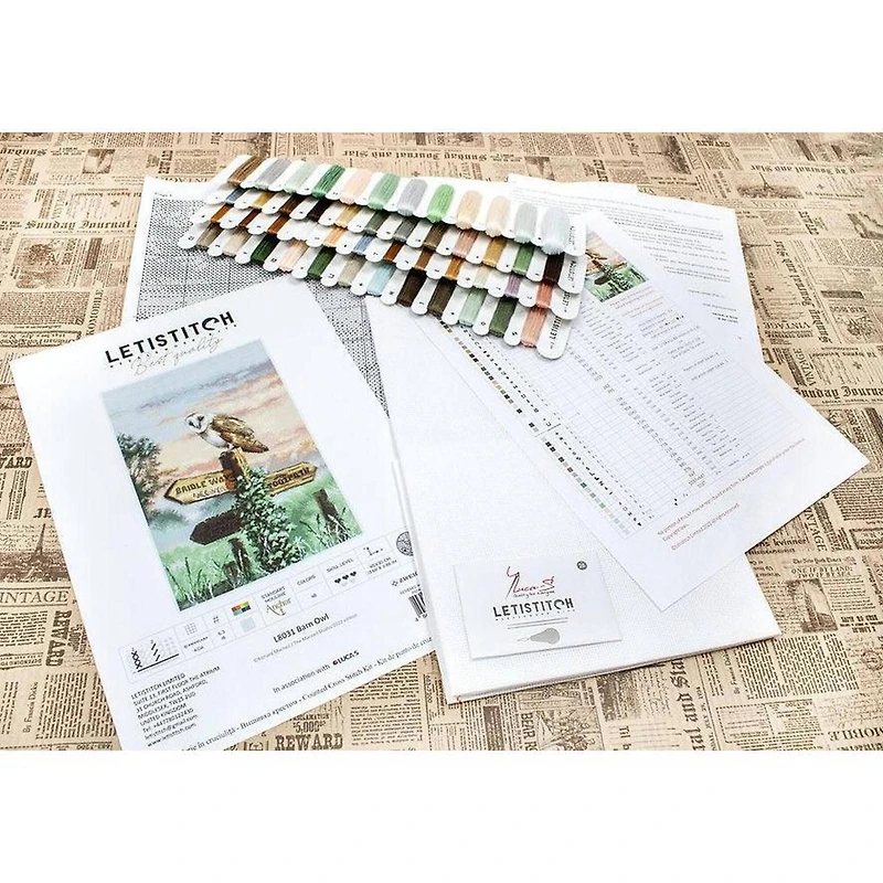 Letistitch Barn Owl Counted Cross Stitch Kit