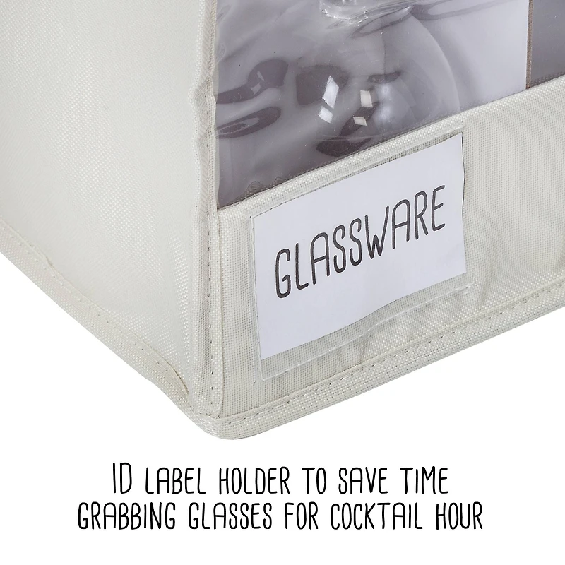 Honey Can Do Natural Stemware Storage Box Set