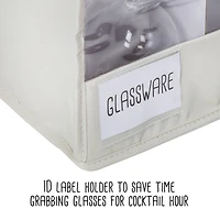 Honey Can Do Natural Stemware Storage Box Set