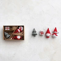 Hello Honey® Holiday Tree, Present, Gnome & Snowman Wood Décor Set