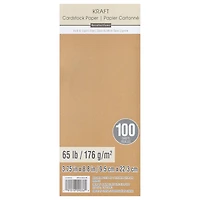 Kraft 3.75" x 8.8" Cardstock Paper by Recollections™, 100 Sheets
