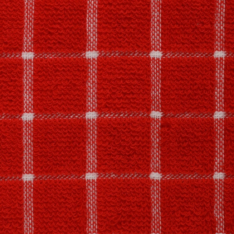 DII® Red & White Windowpane Terry Dishcloths, 6ct.