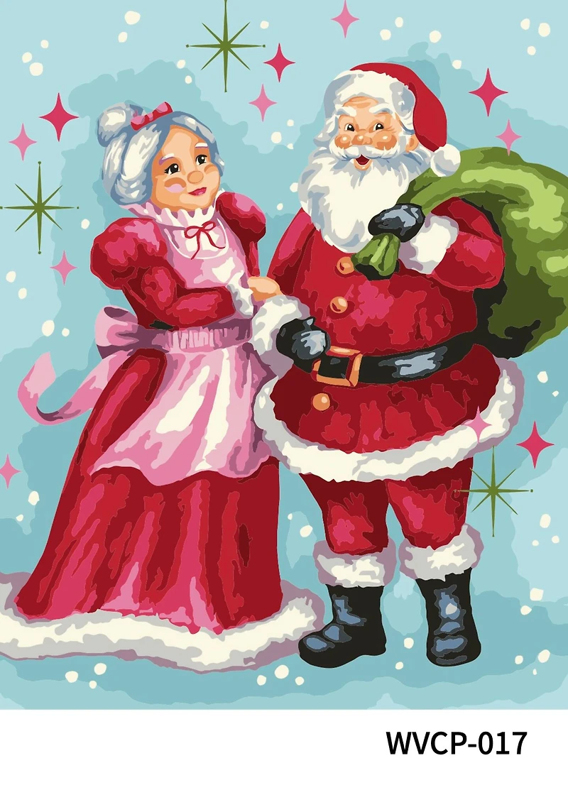 16" x 20" Mr. & Mrs. Claus Paint-by-Number Kit by Artist's Loft™