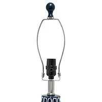Lalia Home 22" Blue Moroccan Table Lamp with Fabric White Shade