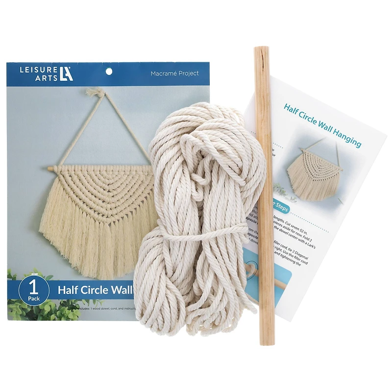 Leisure Arts® Half Circle Hanging Macramé Kit