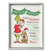 The Grinch Merry Merry 18" x 24" Dr. Seuss White Framed Print