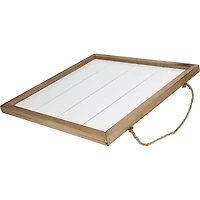 Hampton Art™ White Rustic 16" x 16" Framed Shiplap