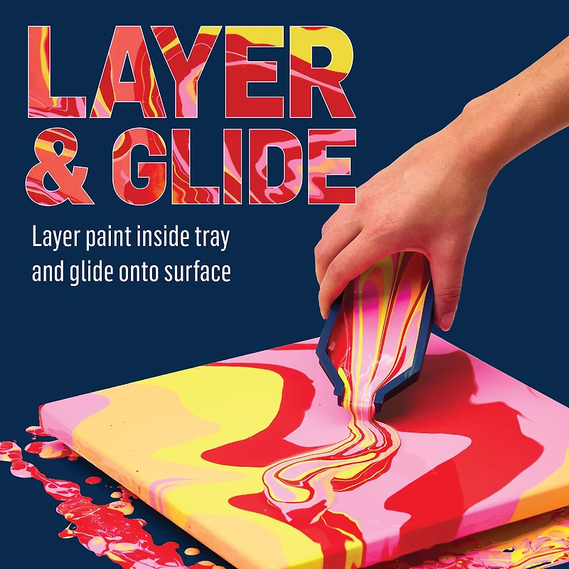 12 Pack: FolkArt® Drizzle™ Flexible Paint Tray & Comb Tool Set