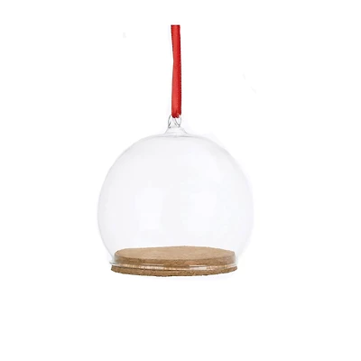 4" Clear DIY Glass Dome Ornament with Cork by Make Market®