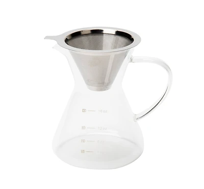 Mind Reader 16oz. Pour Over Glass Coffee Maker