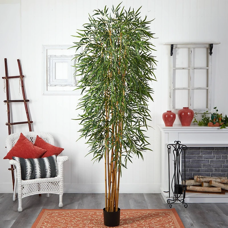 8ft. Potted Fancy Style Bamboo Silk Tree