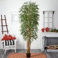 8ft. Potted Fancy Style Bamboo Silk Tree