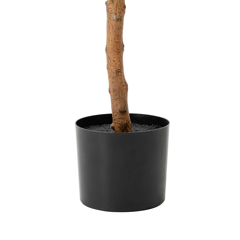 Glitzhome® 5ft. Creative Shaped Faux Ficus Tree in Pot