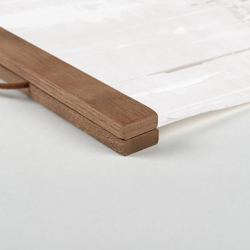 Wash Brush Floss Flush 12" x 16" Teak Hanging Canvas