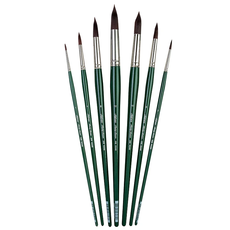 Silver Brush Limited Ruby Satin® 7 Piece Long Rounds Brush Set