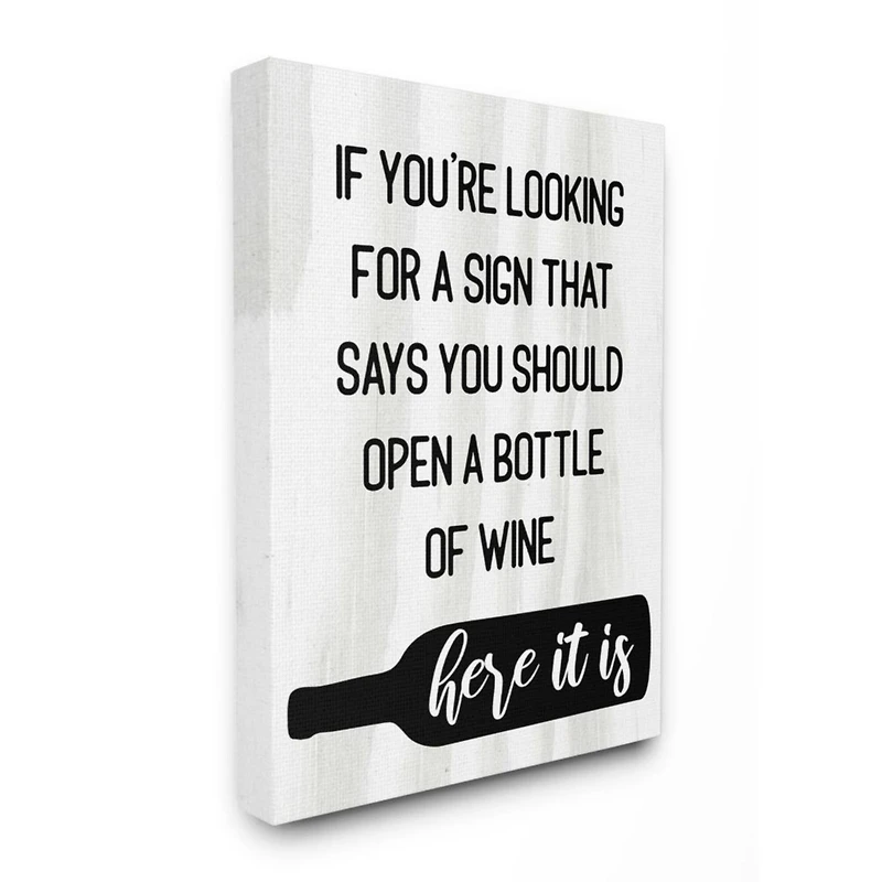 Stupell Industries Open A Bottle of Wine Wall Art