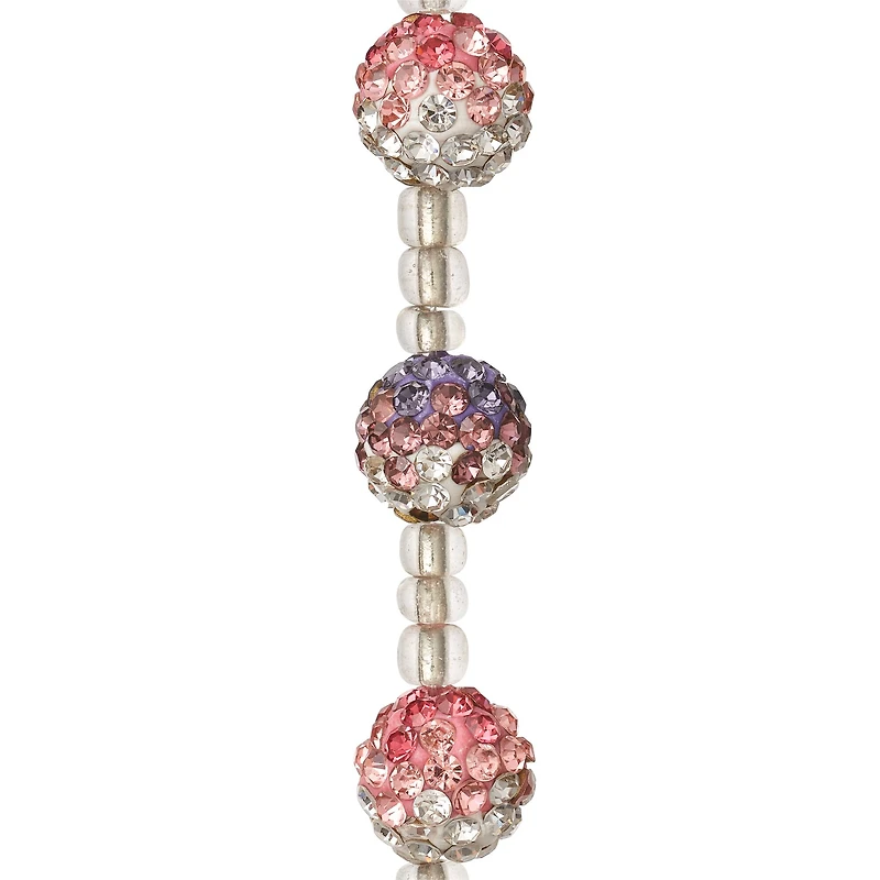 Lavender & Pink Rhinestone Round Ball Beads, 10mm by Bead Landing™