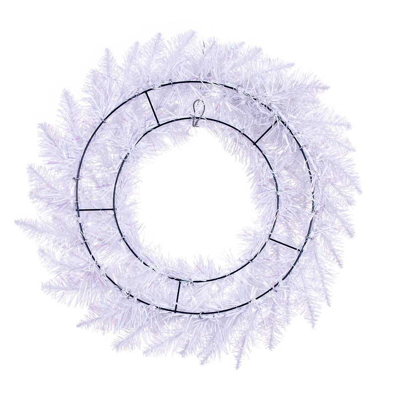 24" Sparkle White Spruce Wreath