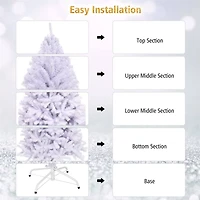 Costway 9ft. Unlit White Pine Artificial Christmas Tree