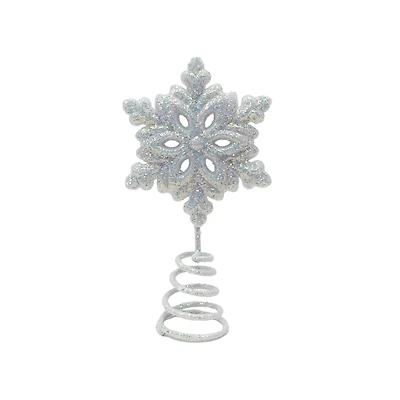 Mini White Snowflake Tree Topper Decoration by Ashland®