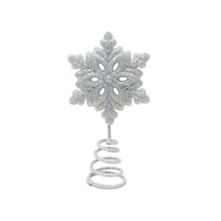 Mini White Snowflake Tree Topper Decoration by Ashland®