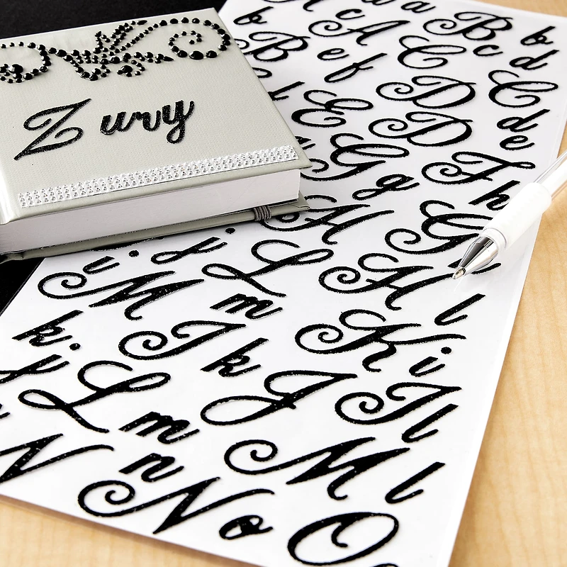 12 Pack: Flirty Glitter Alphabet Stickers by Recollections