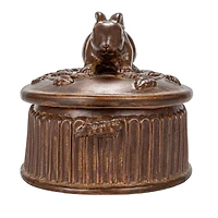 Hello Honey® Matte Brown Stoneware Baker with Rabbit Design