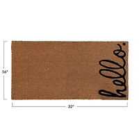 Hello Honey® Black & Brown Hello Natural Coir Doormat
