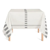 58" Striped Dashed Lines Cotton Twill Tablecloth