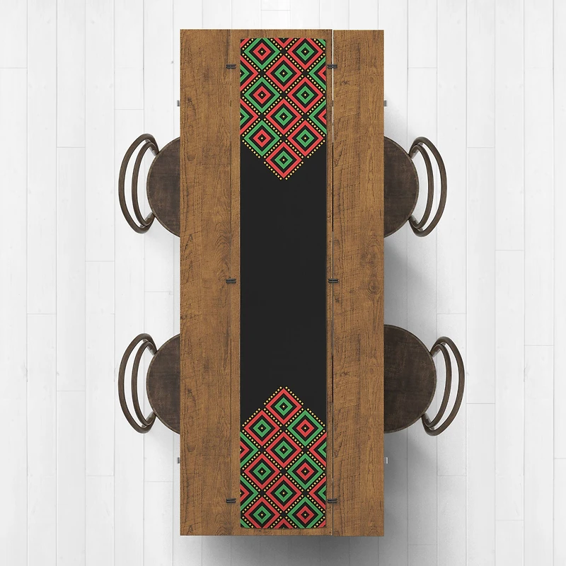 72" Diamond Kwanzaa 2 Table Runner