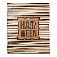 Happy Halloween Stripes Throw