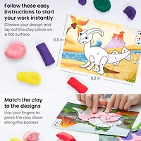 Arteza® Kids Dinosaurs Clay By Numbers Kit, 56 pcs