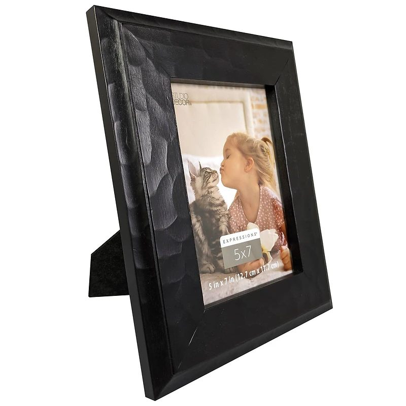 Expressions™ 5" x 7" Black Hammered Frame by Studio Décor®