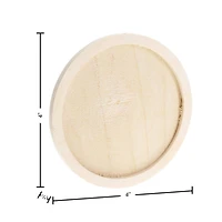 Leisure Arts® 4" Circle Welled Wood Coaster Set