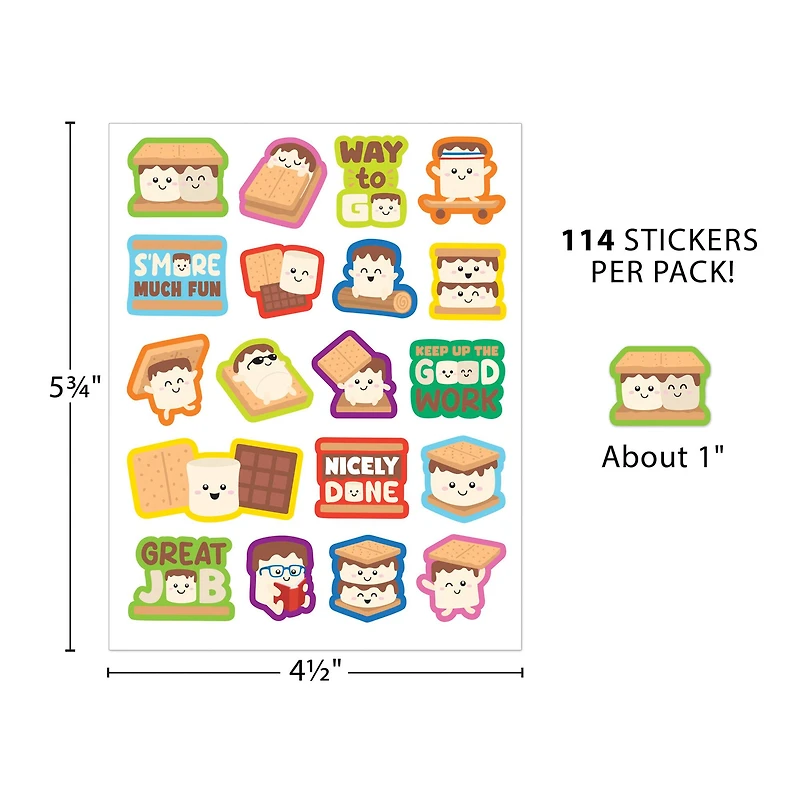 Teacher Created Resources® S'mores Smelly Stickers, 6 Packs of 144 each