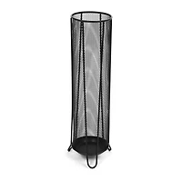 Mind Reader Black Round Metal Mesh Umbrella Stand