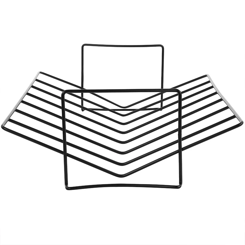 Gibson® Greystone 16.25'' Speckled Gray Carbon Steel Turkey Roaster Set