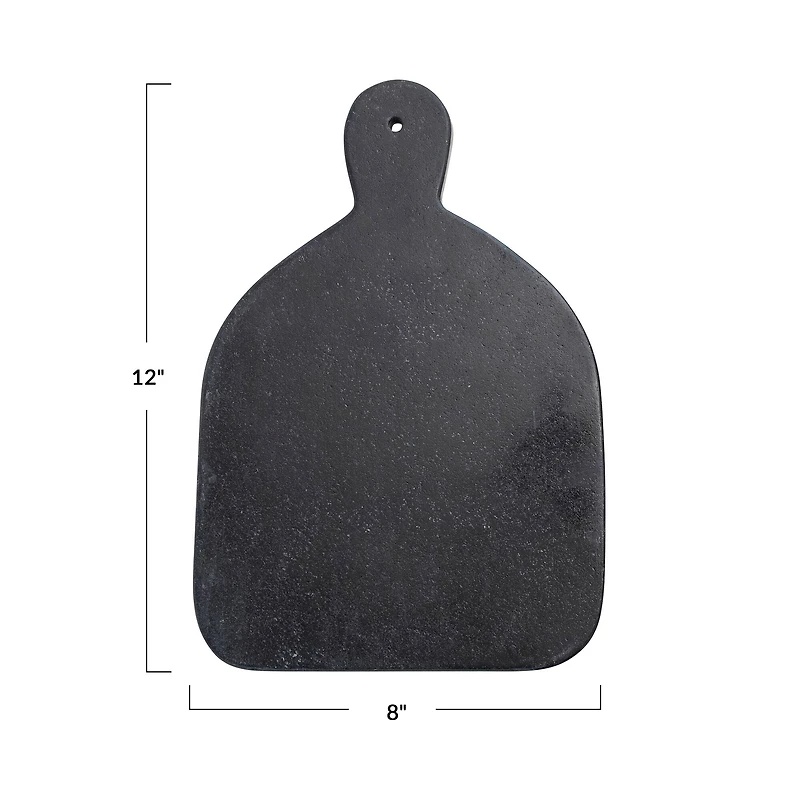 Hello Honey® 12" Black Modern Marble Cutting or Charcuterie Board with Handle