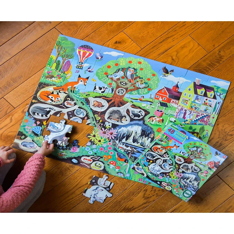eeBoo Within the Country 48 Piece Giant Floor Jigsaw Puzzle