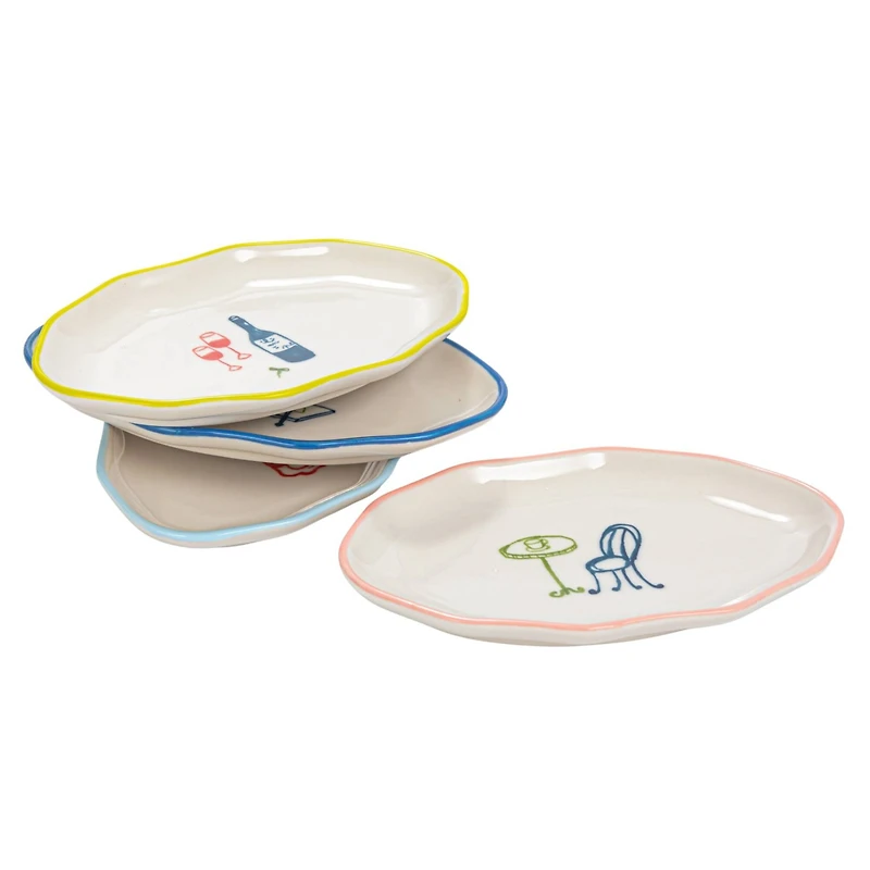 Hello Honey® 5" Hand Painted Stoneware Dish Set