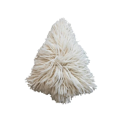 Hello Honey® 19" Cream Shag Tree-Shaped Throw Pillow