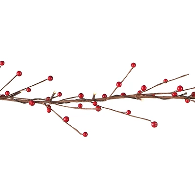 5ft. Red Berry Branch LED Garland String Lights by Ashland®