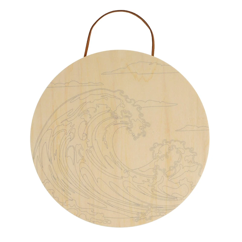 Waves Paint-by-Number Plywood Surface Kit by Artist's Loft®