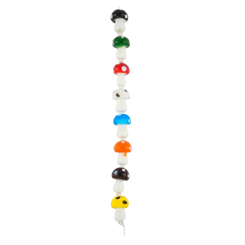 12 Packs: 8 ct. (96 total) Mushroom Lampwork Glass Bead Mix by Bead Landing™
