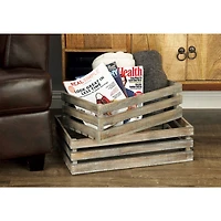 Brown Mango Wood Farmhouse Tray Set