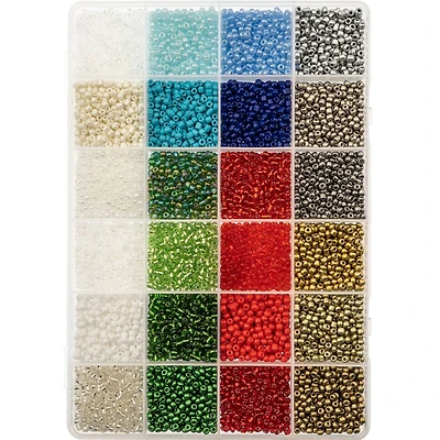 8/0 Multicolor Glass Seed Beads, 10.5oz. by Bead Landing™