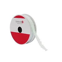 2/5" x 40ft. White Tinsel Wired Trim Ribbon by Celebrate It®