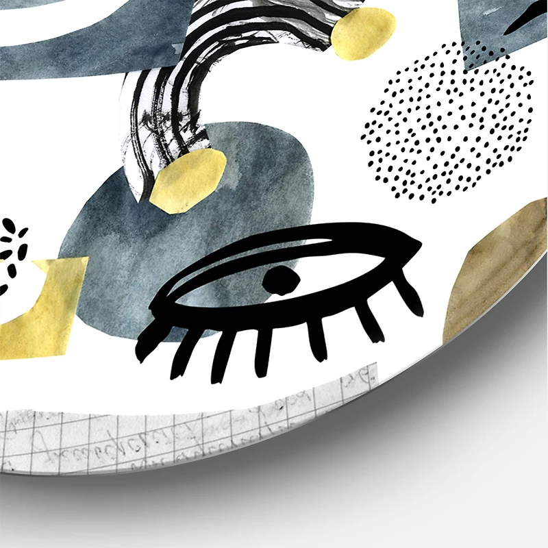 Designart - Collage of Eyes & Doodles In Contemporary Style I