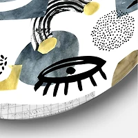 Designart - Collage of Eyes & Doodles In Contemporary Style I